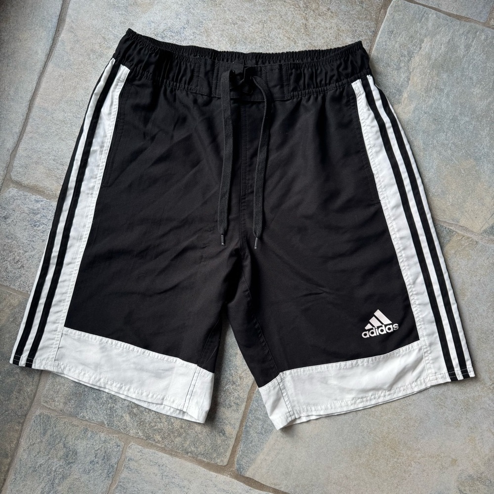 Adidas Amped Volley 2.0 Men's Black and White Shorts Medium